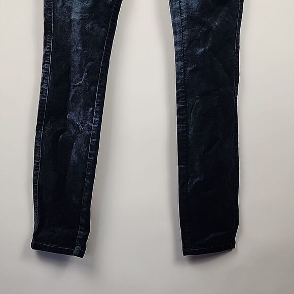 PAIGE womens 23 hoxton ultra skinny velvet midnight jeans pants high rise waist - Picture 3 of 9